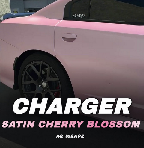 Charger wrapped in Satin Cherry Blossom